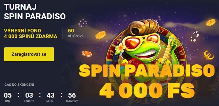 Spin Paradiso Tournament bei Getslots Casino für 4.000 ehrlich geteilte Freispiele!