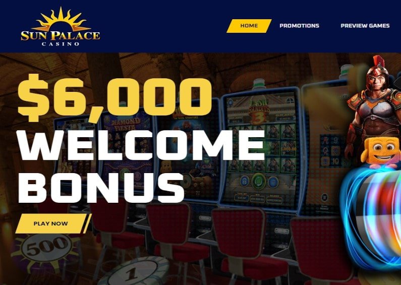 🔥Sun Palace Casino Bewertung ☑️ | 400% bis zu $6000🔥