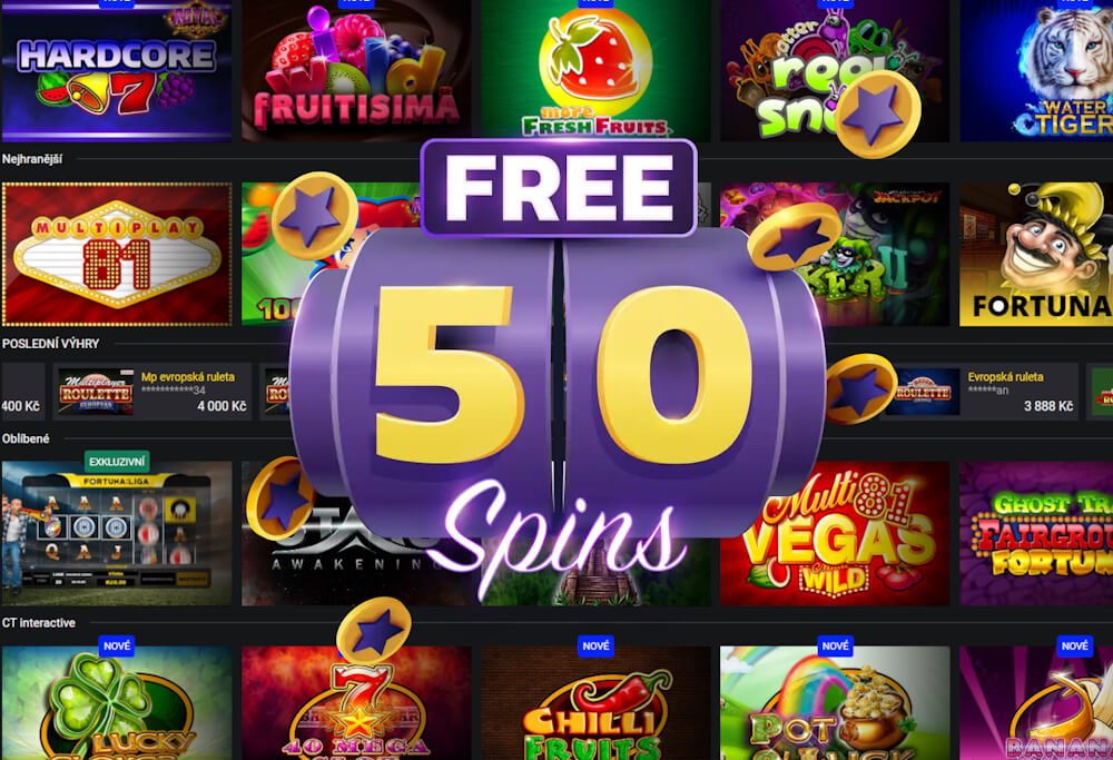 50 Freispiele ohne Einzahlung in Online-Casinos für tschechische Spieler