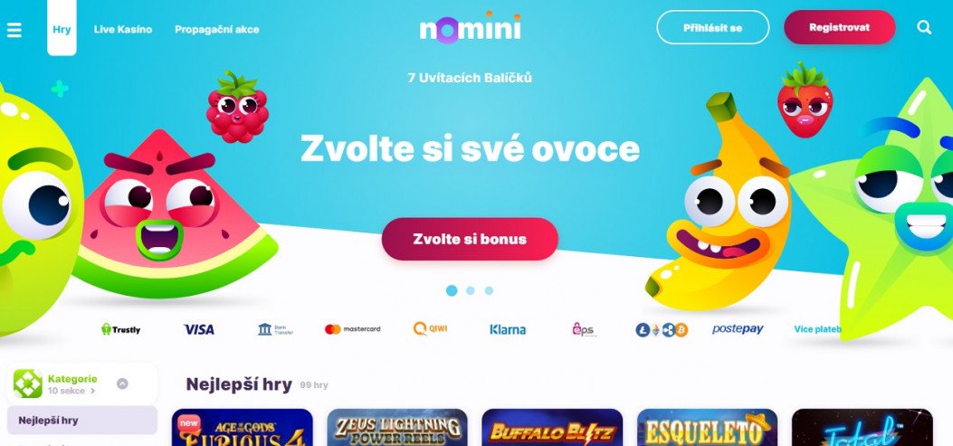 Casino Nomini jetzt auf Tschechisch