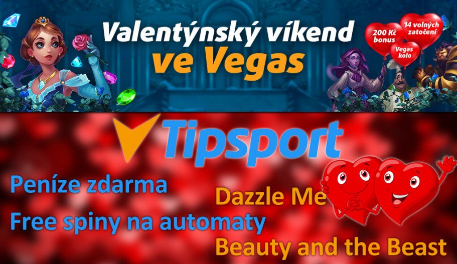 Valentinstag-Wochenende im Tipsport Vegas Casino | Tschechischer Online-Casino-Bonus