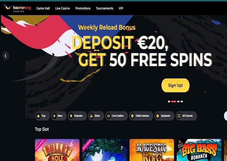 Boomerang Casino Bewertung ☑️ | 100% bis zu €500 + 200 FS 🔥