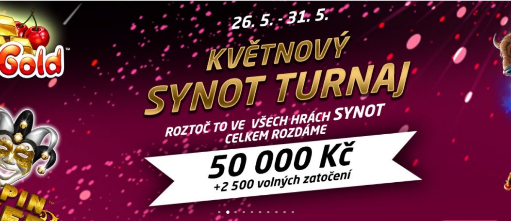 Mai SYNOT-Turnier mit 50.000 CZK und 2.500 Freispielen
