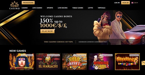 Was ist der Willkommensbonus bei 24MCasino online casino?