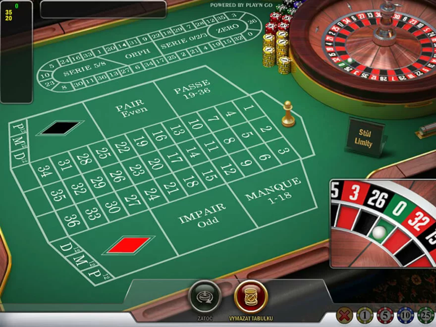 Ruleta - hernĂ pole