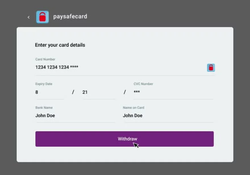 Výběr pomocà my Paysafecard - 3. část