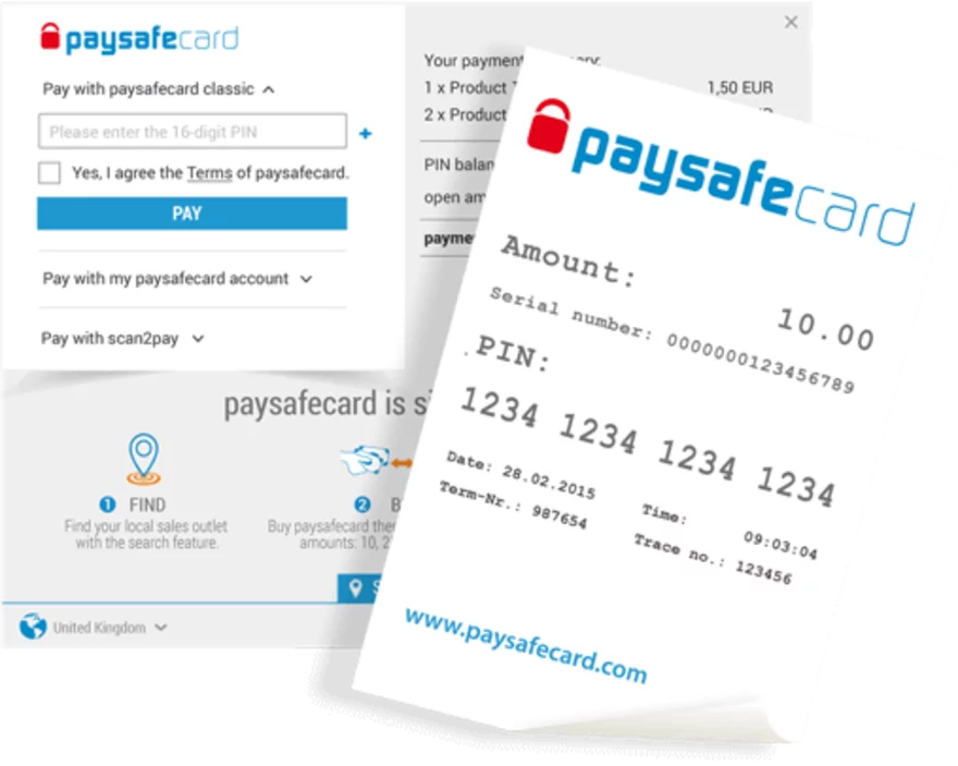 Předplacené karty - Paysafecard