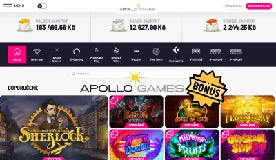 Apollo-Spiele ohne Einzahlungsbonus / Apollo-Anmeldebonus