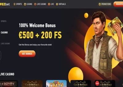 FEZbet Casino Review 🔥| 100% bis zu €500 + 200 FS⭐️