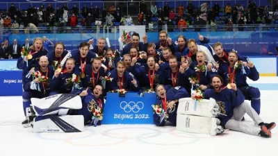 Die Finnen sind die Sieger des Hockeyturniers in Peking
