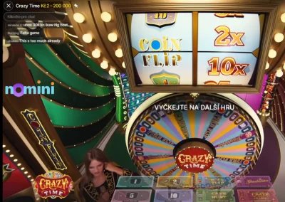 CrazyTime Spielshows im Nomini Casino