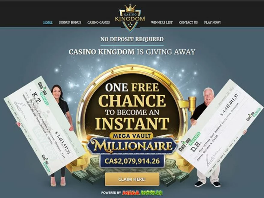Casino Kingdom home page