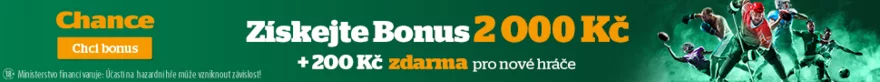 200 Kč zdarma u Chance za registraci