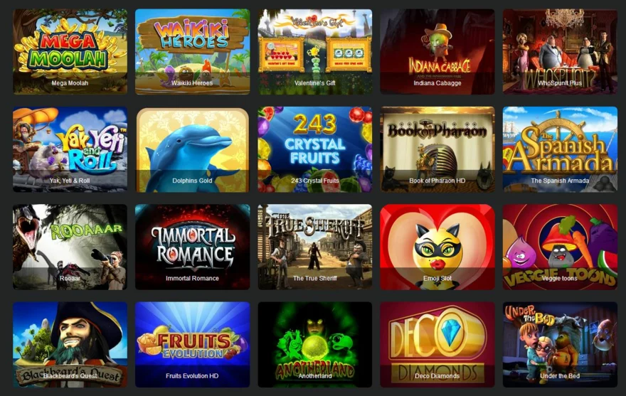 Herní nabídka v online casinu