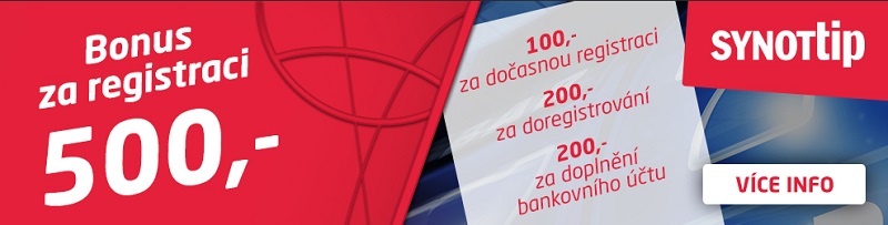 SynotTip 500 Kč zdarma
