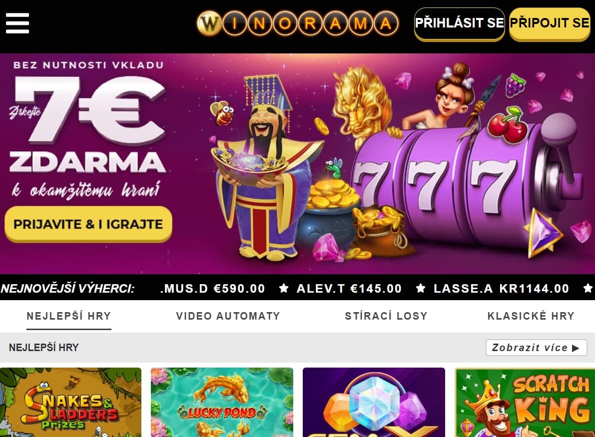 Winorama Casino - no deposit bonus
