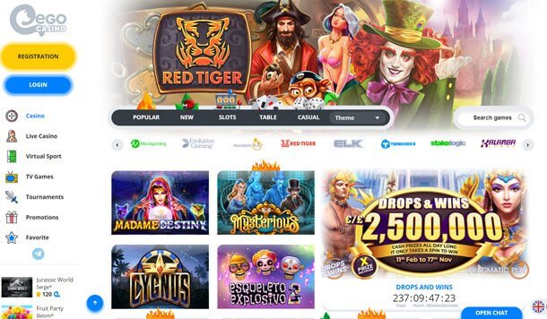 Home page - online casino EgoCasino