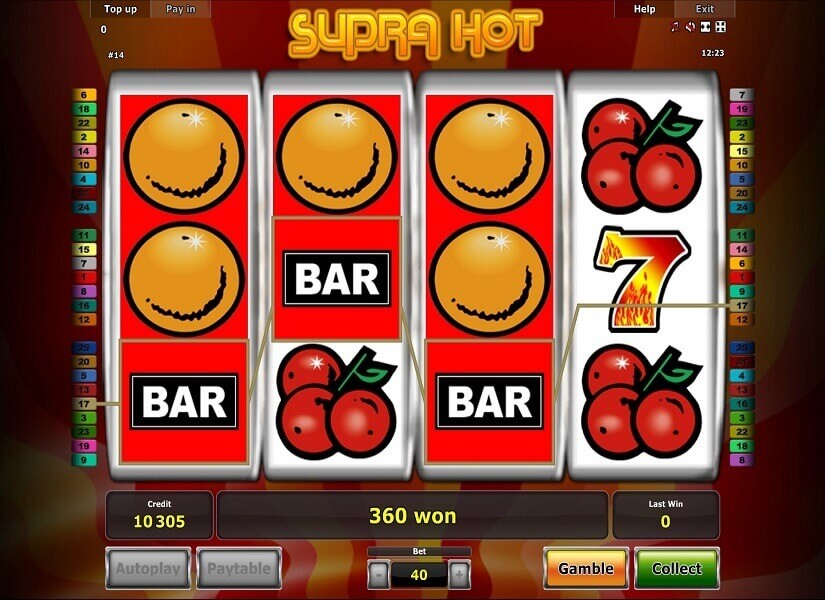 Hrát automat Supra Hot